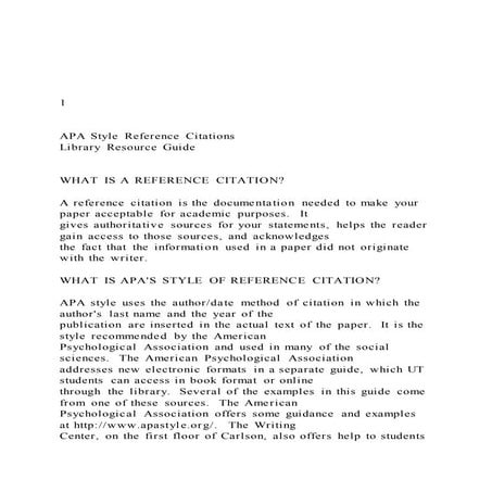 1 APA Style Reference Citations  Library Resource Gu