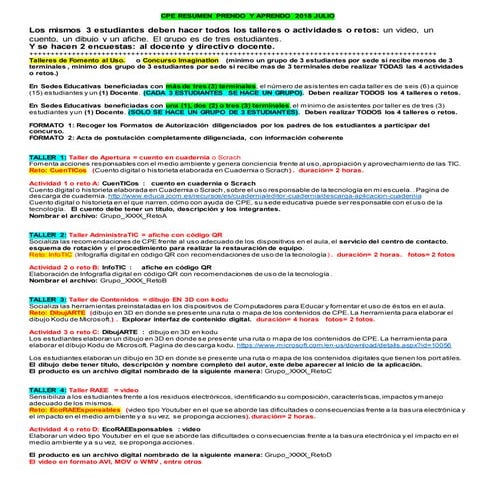 resumen prendo y aprendo cpe 2018 junio 27