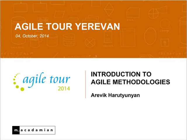 1. Arevik - agile introduction