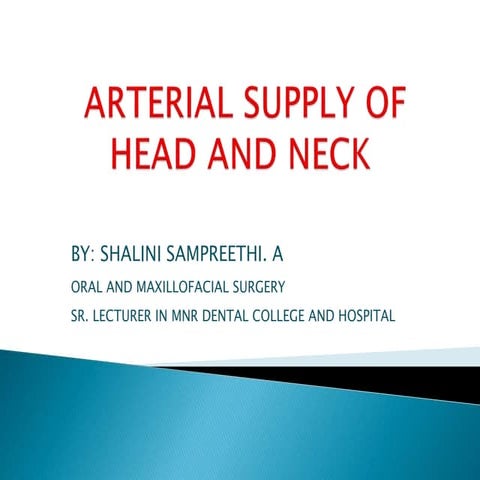 Blood supply of head and neck | PPTX