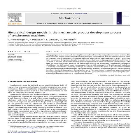 Design of Mechatronics System | PDF