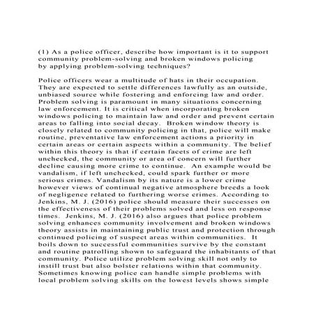 Order-Maintenance Policing for Police Departments | PPT