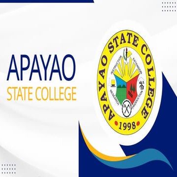 THE APAYAO STATE COLLEGE STRATEGIC PLANNING | PPTX