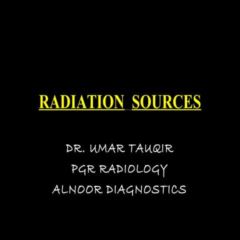 sources of radiation