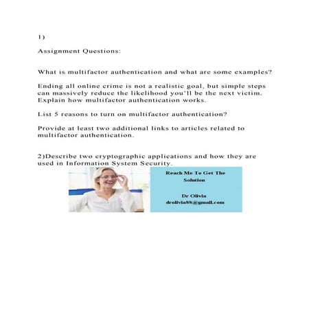 1)Assignment QuestionsWhat is multifactor authentication .docx