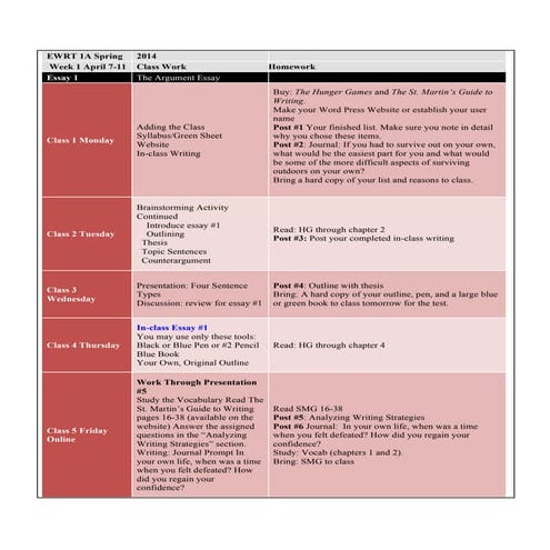  1 a syllabus 5 day hybrid