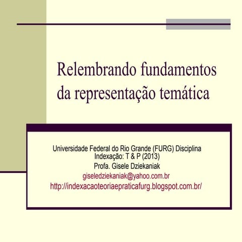 1ª aula indexacao 2013