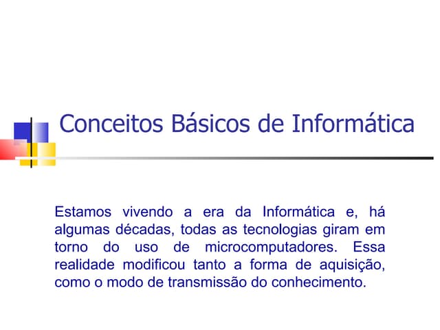 1ª aula introdução a informática