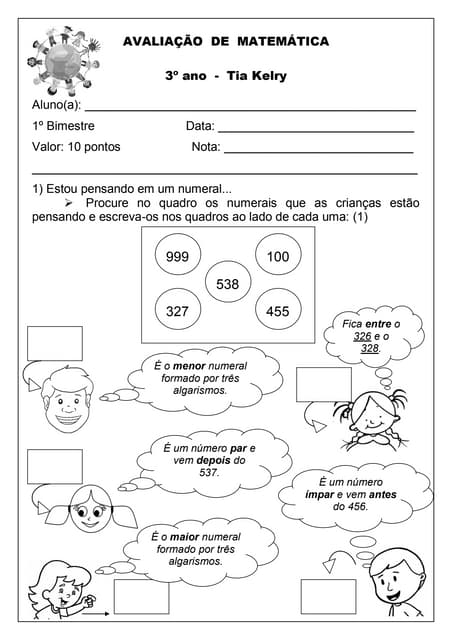 Avaliação de Matemática