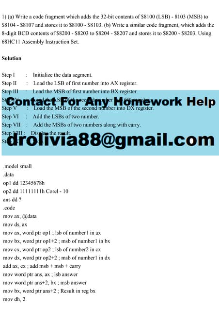 1 A Write A Code Fragment Which Adds The 32 Bit Contents Of 8100 Pdf 1 A Write A Code Fragment Which Adds The 32 Bit Contents Of 8100 Pdf