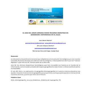 El uso del dron (drone) como recurs...