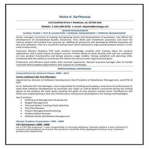 Nisha  DeThomas CV