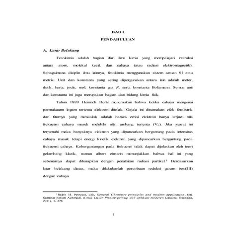 Reduksi besi (iii) dengan cahaya