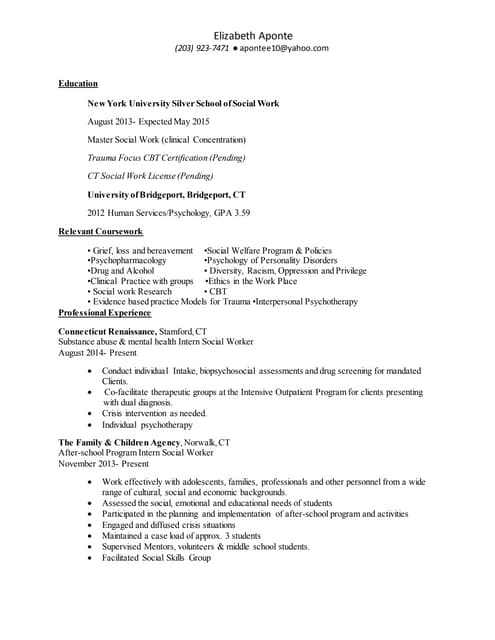 Targeted Resume Victim Advocate