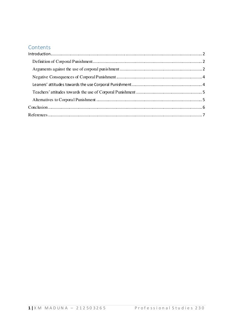 punishment essays