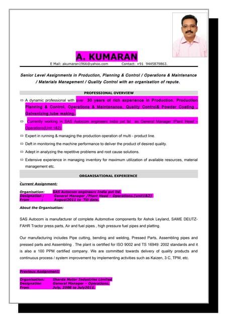 Annamalai Kumaran presentations