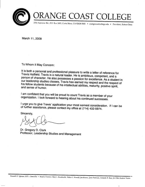 Travis Allen letter | PDF