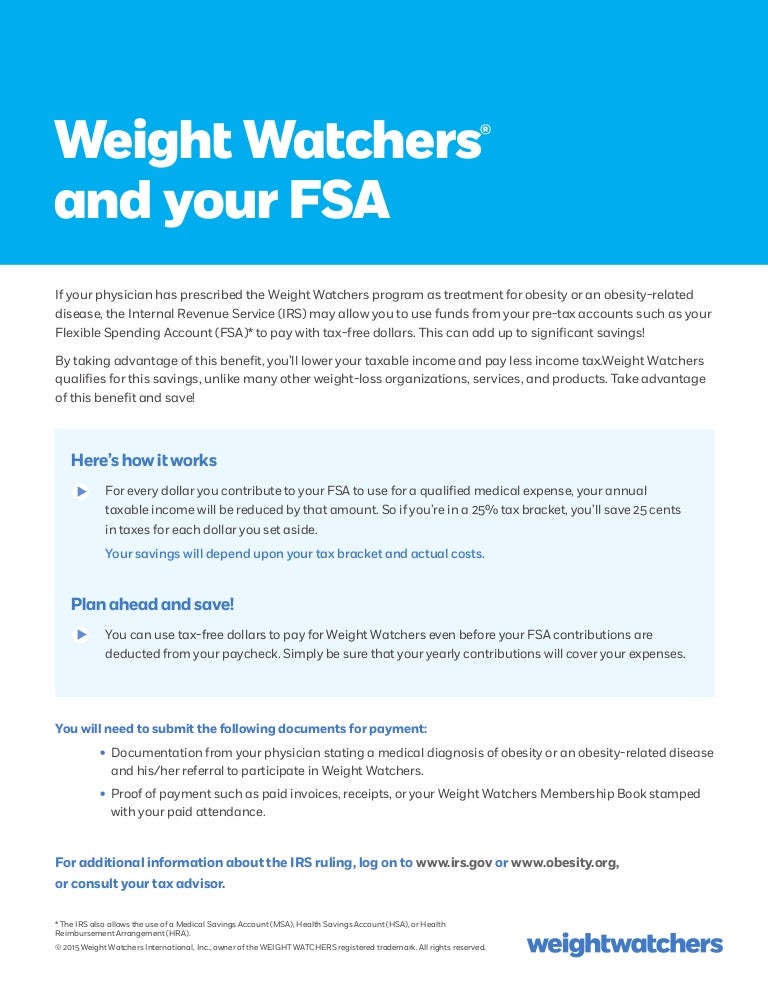 Weight Watchers and Your FSA