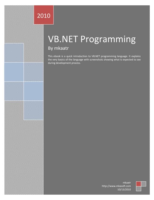 VB.NET programming | PDF | Internet for Beginners | Internet