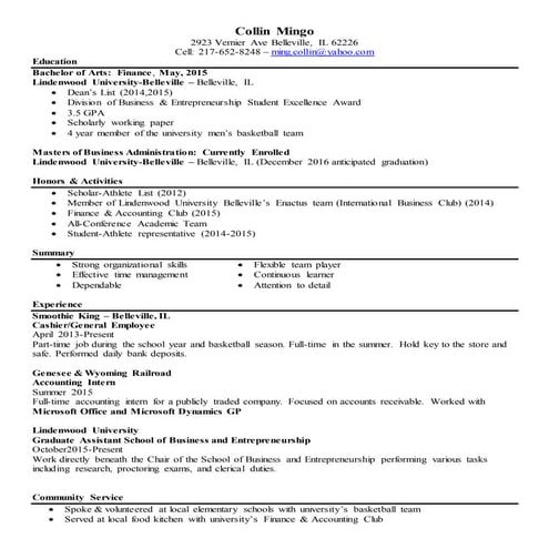 resume updated jan 2016