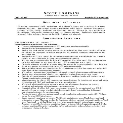 Scott Tompkins resume