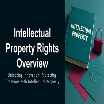 Intellectual property Rights: IPRs- Invention and ...