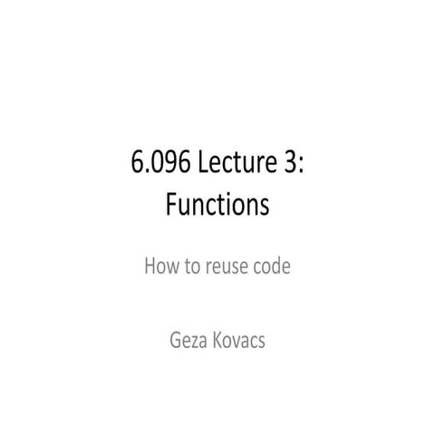 how to reuse code | PPT