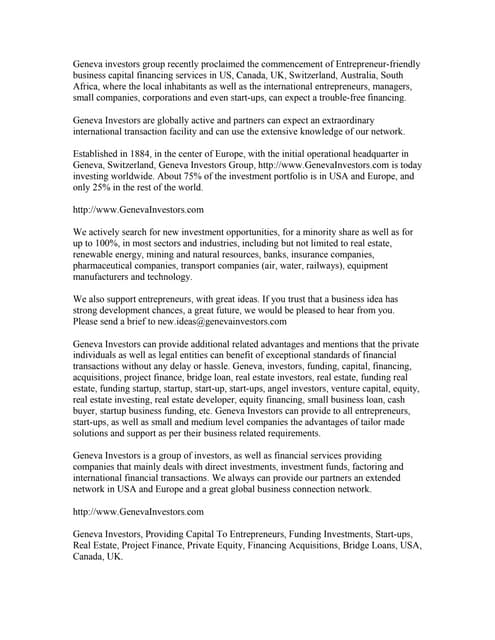 Genevainvestors.com