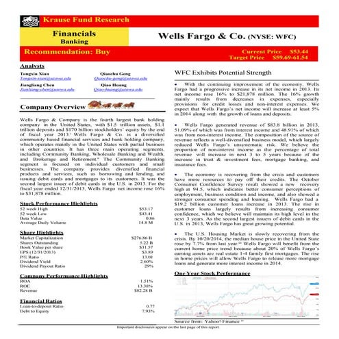 WFC Applied Equity Valuation Report