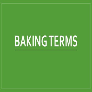 Baking Terms