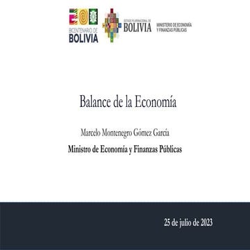 Balance de la economía Boliviana 2023 MEFP