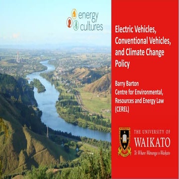 Barry Barton “Electric Vehicles, Conventional Vehicles and Climate Change Policy.”