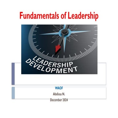 BASICS OF LEADERSHIP: What does leadership mean? | PPTX