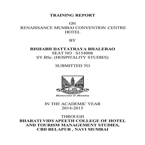 Training report 14-15