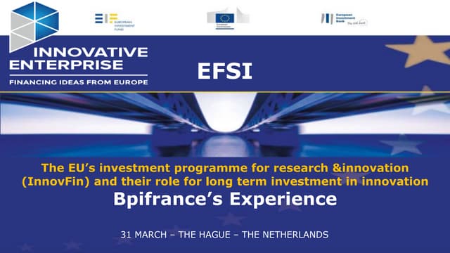 EFSI and InnovFin Pascal Lagarde Bp...