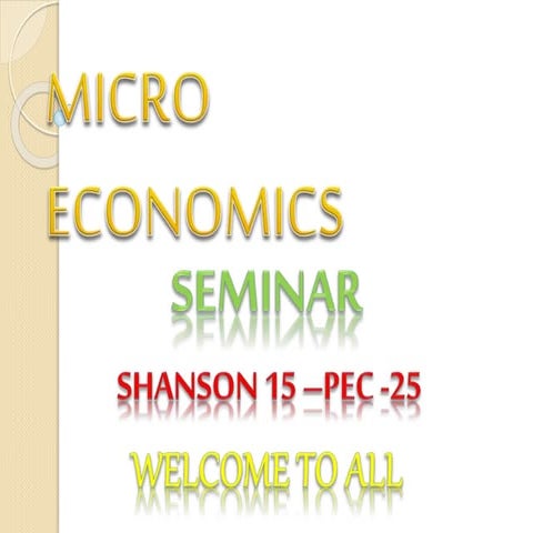 MICRO ECONOMICS 2.1 | PPTX