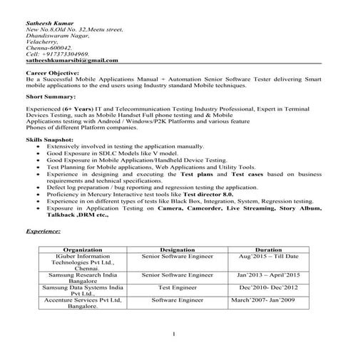 Satheesh _Resume