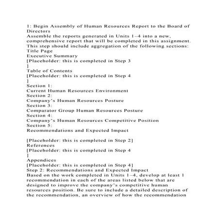 1 Begin Assembly of Human Resources Report to the Board of Director.docx