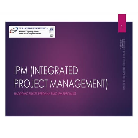 IPM (INTEGRATED PROJECT MANAGEMENT) Rev 1