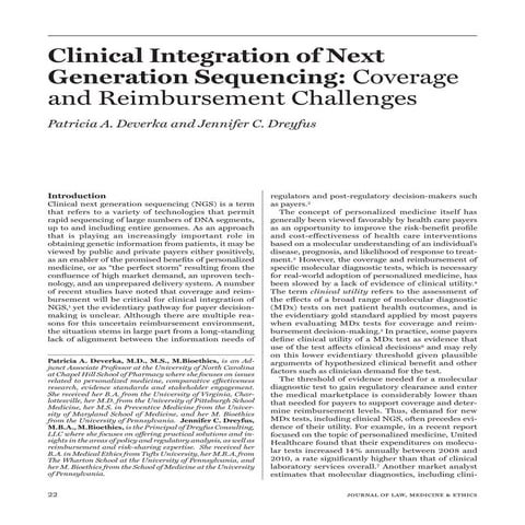 jlme article final on NGS coverage n reimb issues w pat deverka