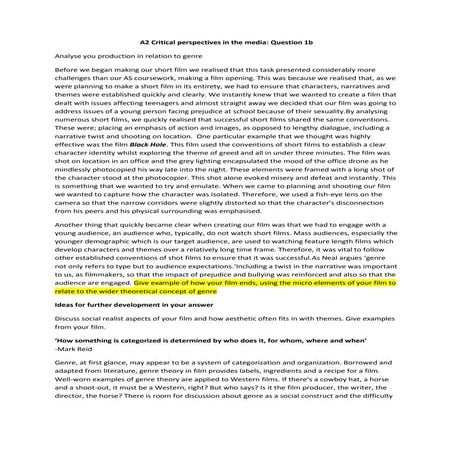 1b genre model answer