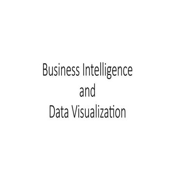 Business Intelligence and Decision Making