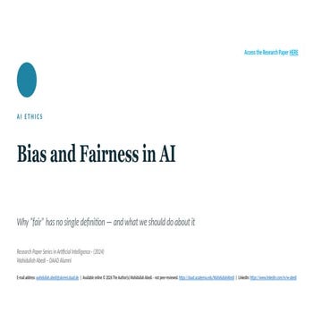 Understanding Bias and Fairness in AI: Ethical Challenges and Legal ...