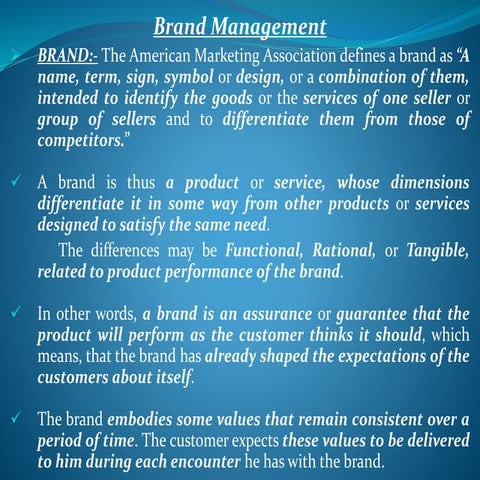 Introduction brand management