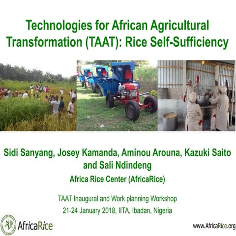 Technologies for African Agricultural Transformation (TAAT): Rice Self-Suffic...