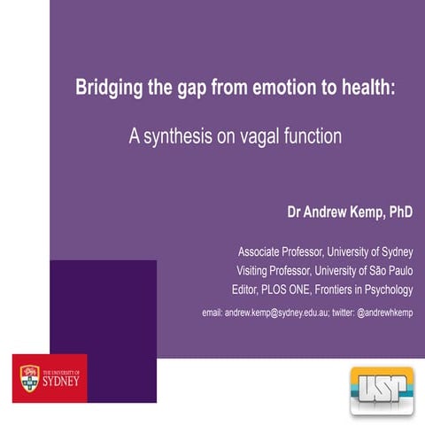 Bridging the gap between emotion and health
