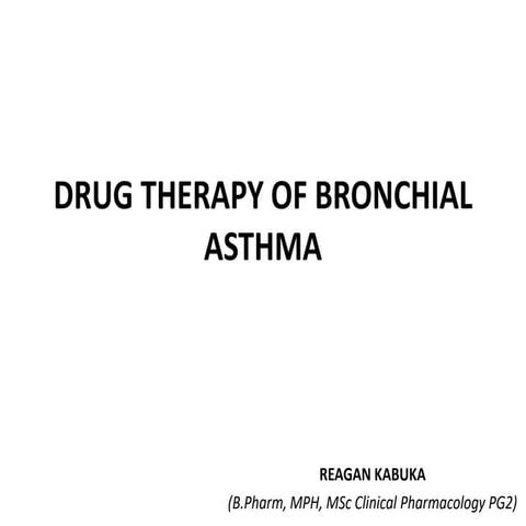 Drugs for Bronchial Asthma | PPTX