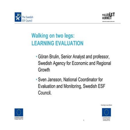 Presentation ESF - Brulin Jenssen