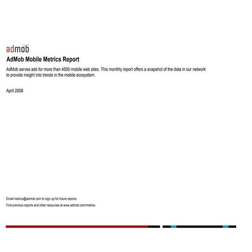 AdMob Mobile Metrics Report