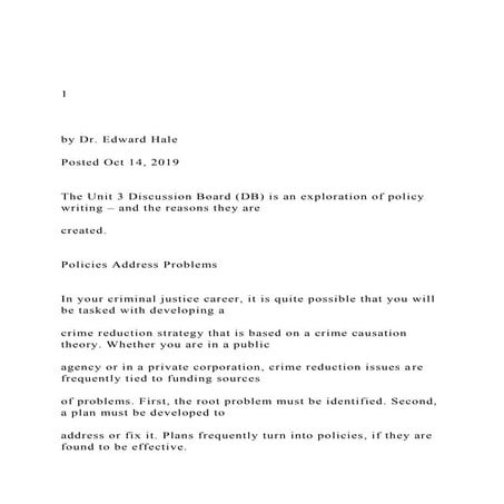 1  by Dr. Edward Hale Posted Oct 14, 2019 Th.docx